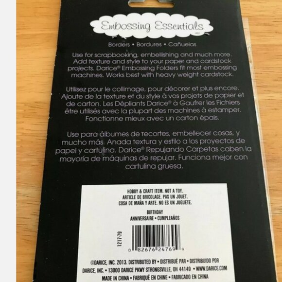 Darice Embossing Folder Vintage Clocks - Picture 2 of 2